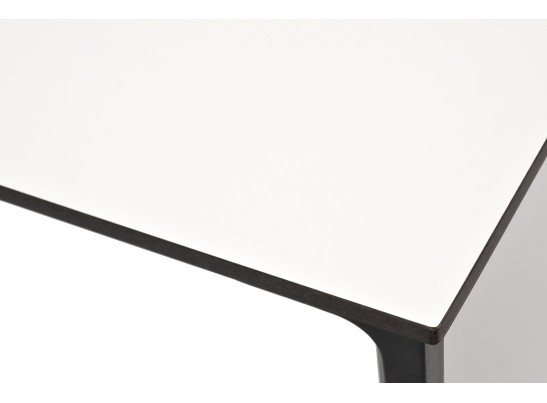 "Малага" обеденный стол из HPL 90х90см, цвет молочный, каркас черный в Кургане