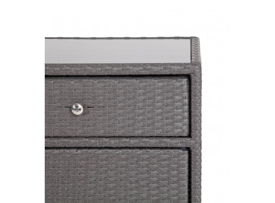 "Мальта" тумба плетеная из искусственного ротанга, цвет графит в Кургане