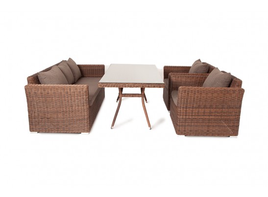 "Моккачино" обеденная группа из искусственного ротанга, цвет коричневый в Кургане