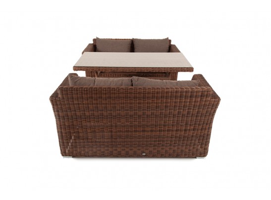 "Мокко" обеденная группа плетеная из ротанга, цвет коричневый в Кургане