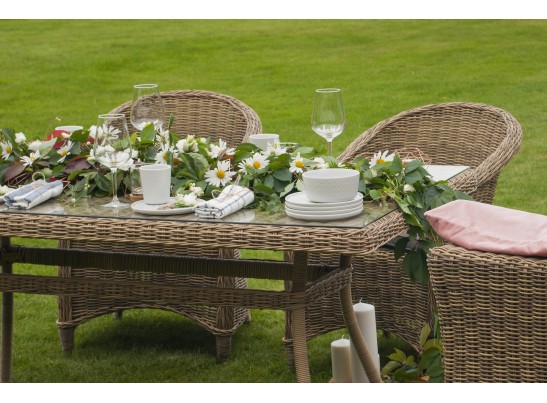 "Латте" плетеный стол из искусственного ротанга 160х90см, цвет соломенный в Кургане