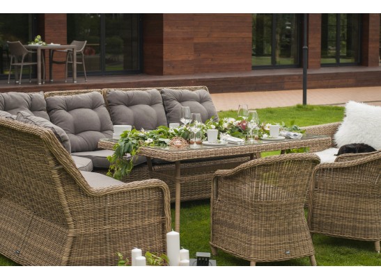 "Латте" плетеный стол из искусственного ротанга 160х90см, цвет соломенный в Кургане