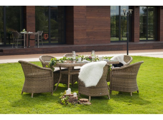 "Латте" плетеный стол из искусственного ротанга 200х90см, цвет соломенный в Кургане