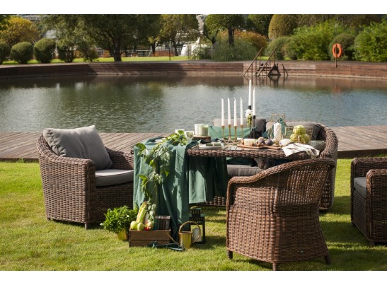 "Кон Панна" кресло из искусственного ротанга, цвет коричневый в Кургане