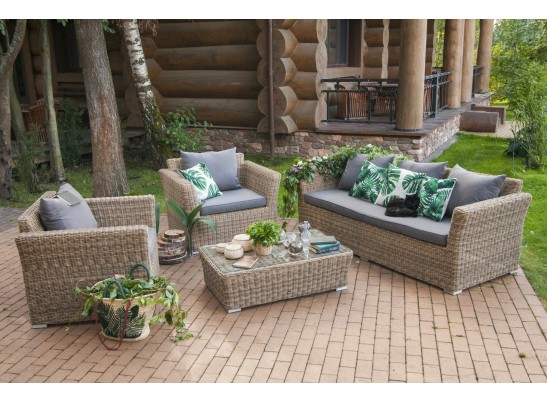 "Капучино" кресло из искусственного ротанга, цвет соломенный в Кургане