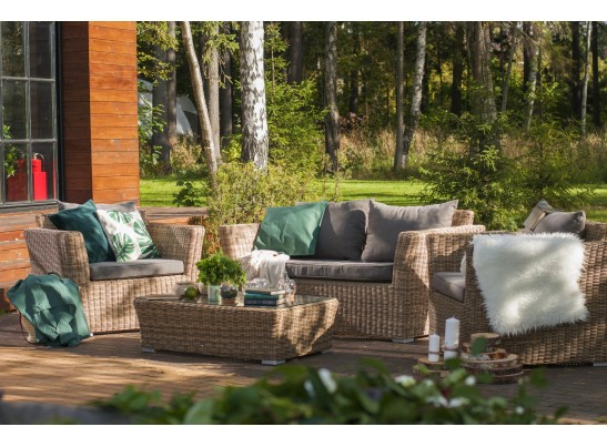 "Капучино" диван из искусственного ротанга двухместный, цвет соломенный в Кургане