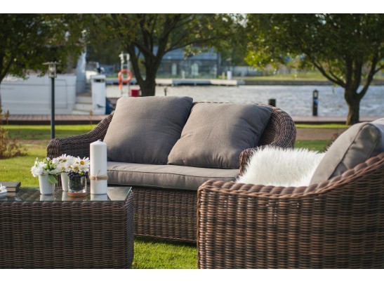 "Кон Панна" диван из искусственного ротанга двухместный, цвет коричневый в Кургане
