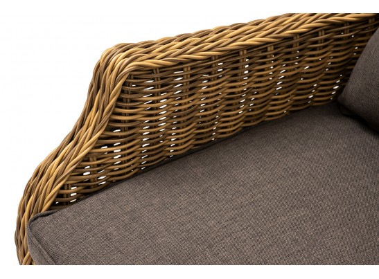 "Неаполь" плетеный стул из искусственного ротанга, цвет соломенный в Кургане