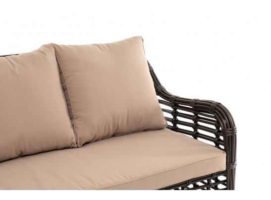 "Ницца" диван из искусственного ротанга трехместный, цвет бронзовый в Кургане