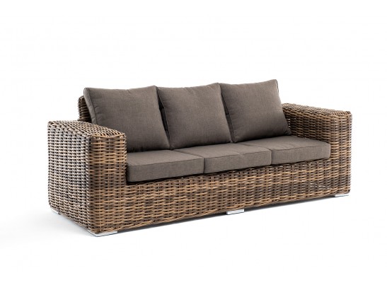 "Палермо" диван из искусственного ротанга трехместный, цвет соломенный в Кургане