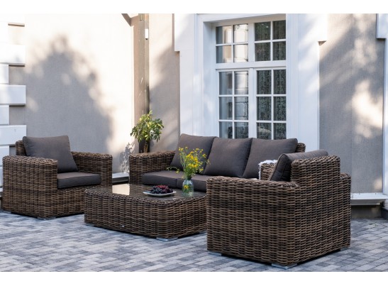 "Палермо" лаунж-зона из искусственного ротанга, цвет соломенный в Кургане