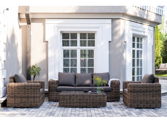 "Палермо" лаунж-зона из искусственного ротанга, цвет соломенный в Кургане