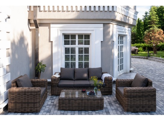 "Палермо" лаунж-зона из искусственного ротанга, цвет соломенный в Кургане