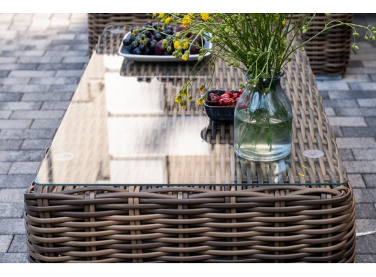 "Палермо" лаунж-зона из искусственного ротанга, цвет соломенный в Кургане