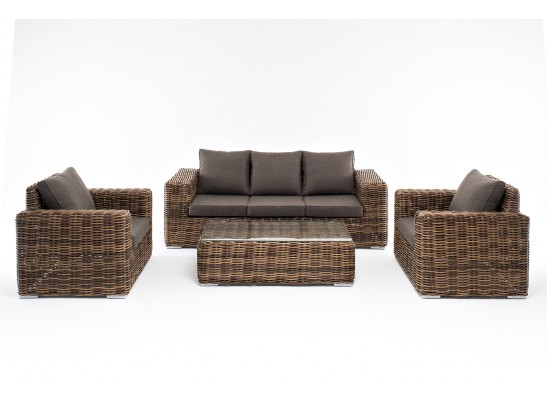 "Палермо" лаунж-зона из искусственного ротанга, цвет соломенный в Кургане