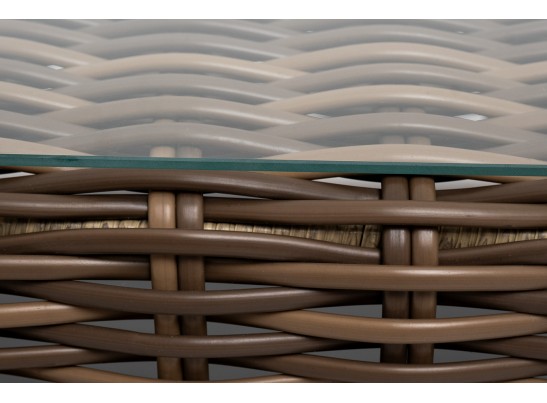 "Палермо" журнальный столик из искусственного ротанга, цвет соломенный в Кургане