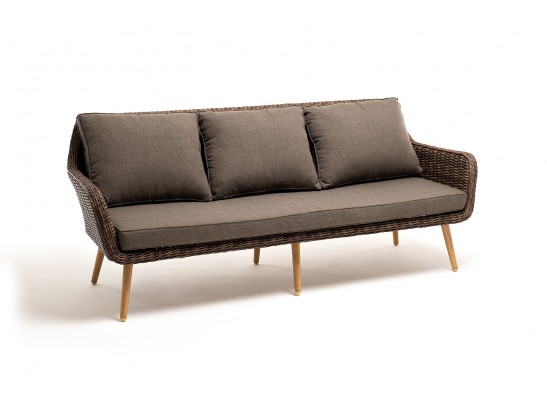 "Прованс" диван из искусственного ротанга трехместный, цвет коричневый в Кургане