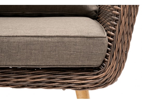 "Прованс" диван из искусственного ротанга трехместный, цвет коричневый в Кургане