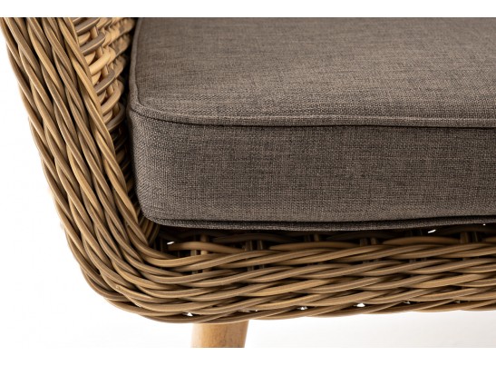 "Прованс" диван из искусственного ротанга трехместный, цвет соломенный в Кургане