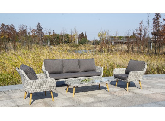 "Прованс" диван из искусственного ротанга трехместный, цвет бежевый в Кургане