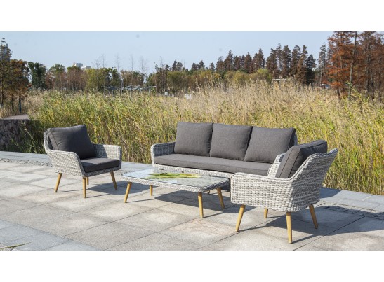 "Прованс" диван из искусственного ротанга трехместный, цвет бежевый в Кургане