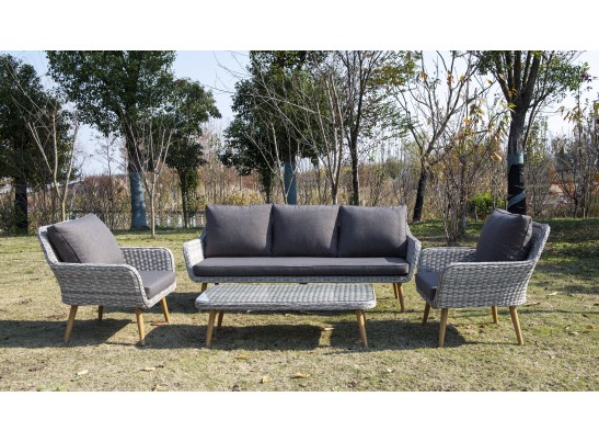 "Прованс" диван из искусственного ротанга трехместный, цвет бежевый в Кургане