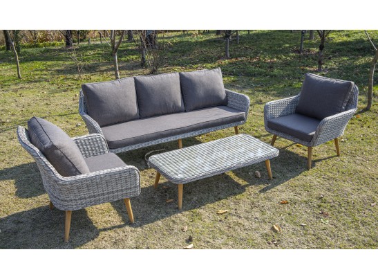 "Прованс" диван из искусственного ротанга трехместный, цвет бежевый в Кургане