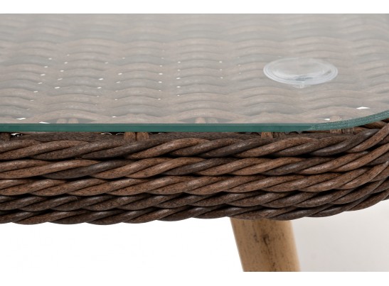 "Прованс" столик журнальный из ротанга, цвет коричневый в Кургане