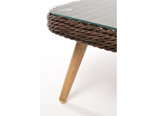 "Прованс" столик журнальный из ротанга, цвет коричневый в Кургане