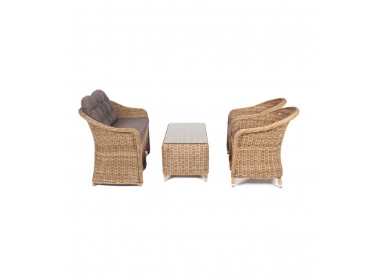 "Равенна" лаунж-зона из искусственного ротанга, цвет соломенный в Кургане