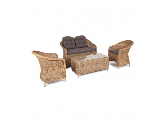 "Равенна" лаунж-зона из искусственного ротанга, цвет соломенный в Кургане