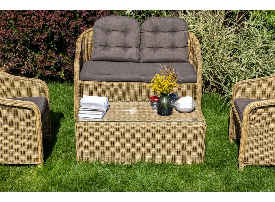 "Равенна" лаунж-зона из искусственного ротанга, цвет соломенный в Кургане