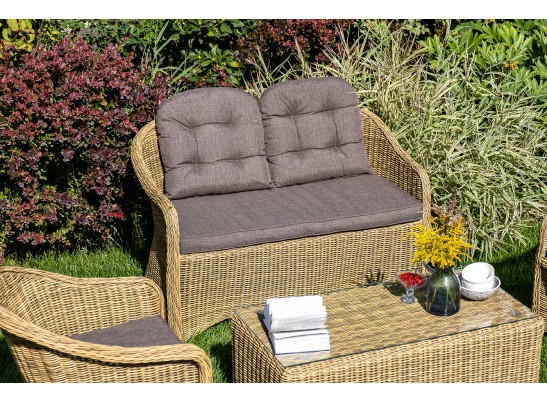 "Равенна" лаунж-зона из искусственного ротанга, цвет соломенный в Кургане