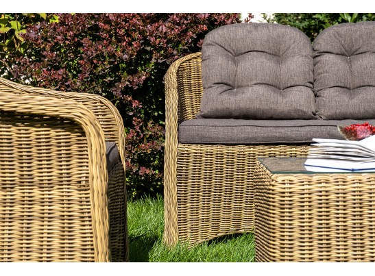 "Равенна" лаунж-зона из искусственного ротанга, цвет соломенный в Кургане