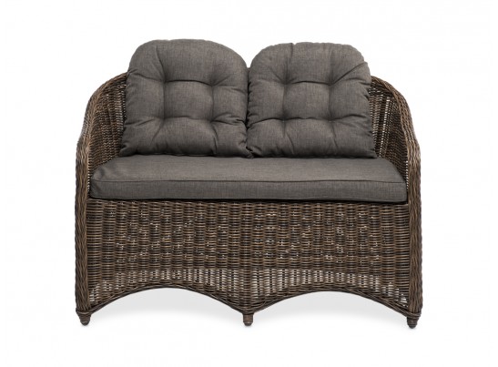 "Равенна" диван двухместный плетенный из ротанга, цвет коричневый в Кургане