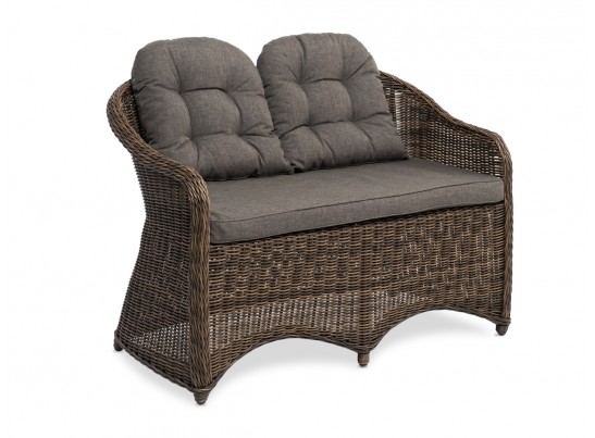 "Равенна" диван двухместный плетенный из ротанга, цвет коричневый в Кургане