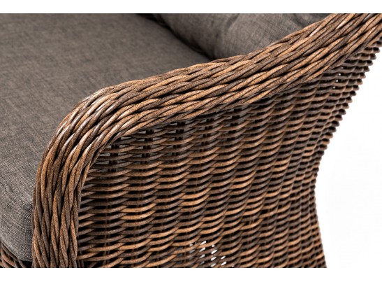 "Равенна" диван двухместный плетенный из ротанга, цвет коричневый в Кургане