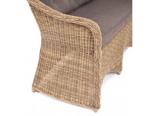 "Равенна" диван двухместный плетенный из ротанга, цвет соломенный в Кургане
