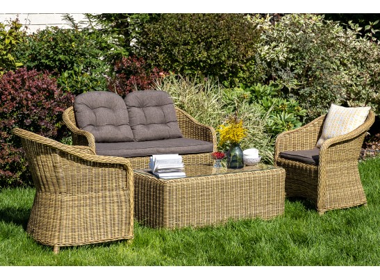 "Равенна" диван двухместный плетенный из ротанга, цвет соломенный в Кургане