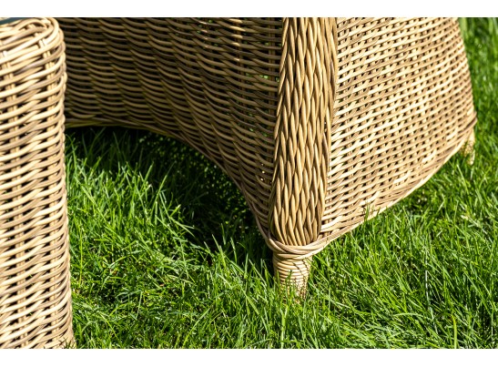 "Равенна" диван двухместный плетенный из ротанга, цвет соломенный в Кургане