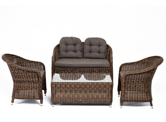 "Равенна" лаунж-зона из искусственного ротанга, цвет коричневый в Кургане