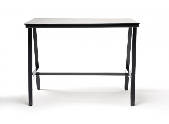 "Рио" стол барный из HPL 140х70см, H110, цвет столешницы "серый гранит" в Кургане