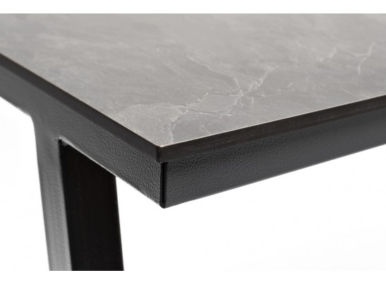 "Рио" стол барный из HPL 140х70см, H110, цвет столешницы "серый гранит" в Кургане