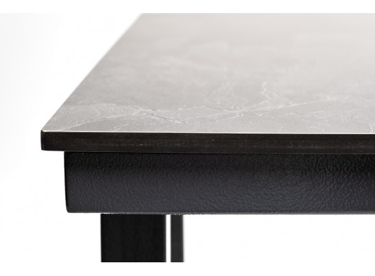 "Рио" стол барный из HPL 140х70см, H110, цвет столешницы "серый гранит" в Кургане