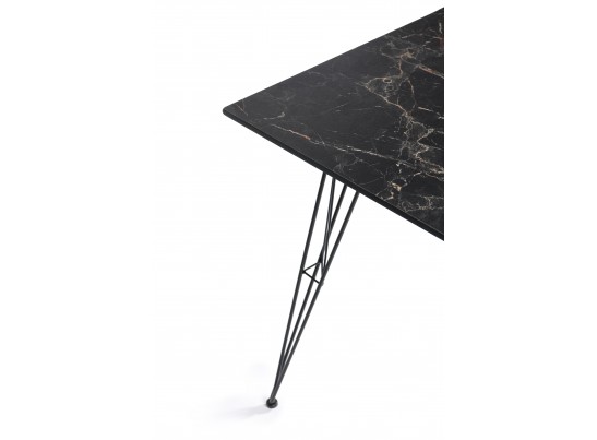 "Руссо" обеденный стол из HPL 150х80см, цвет "черный мрамор" в Кургане