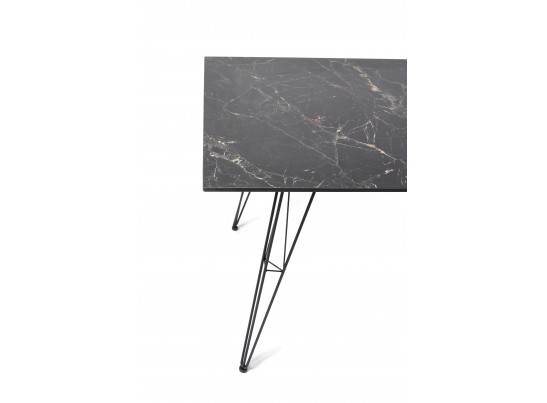 "Руссо" обеденный стол из HPL 150х80см, цвет "черный мрамор" в Кургане