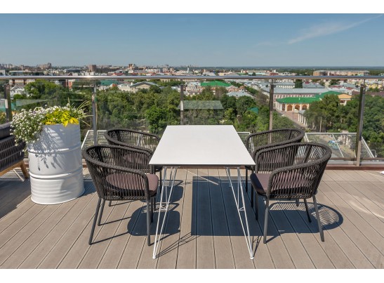 "Руссо" обеденный стол из HPL 150х80см, цвет молочный в Кургане