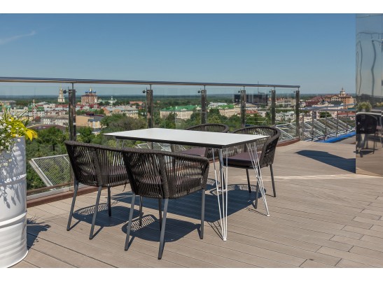 "Руссо" обеденный стол из HPL 150х80см, цвет молочный в Кургане