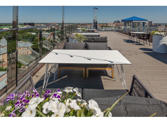 "Руссо" обеденный стол из HPL 150х80см, цвет молочный в Кургане