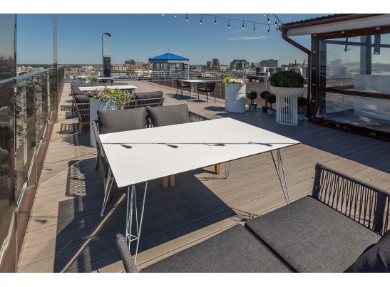 "Руссо" обеденный стол из HPL 150х80см, цвет молочный в Кургане